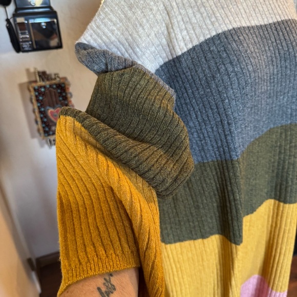 Colorblocked Madewell long sleeve sweater dress XXL - Picture 5 of 11